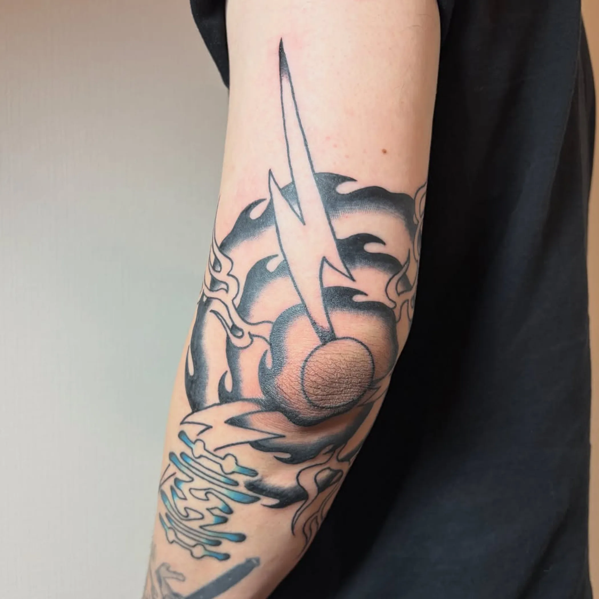 close-up of colorful tattoo ink