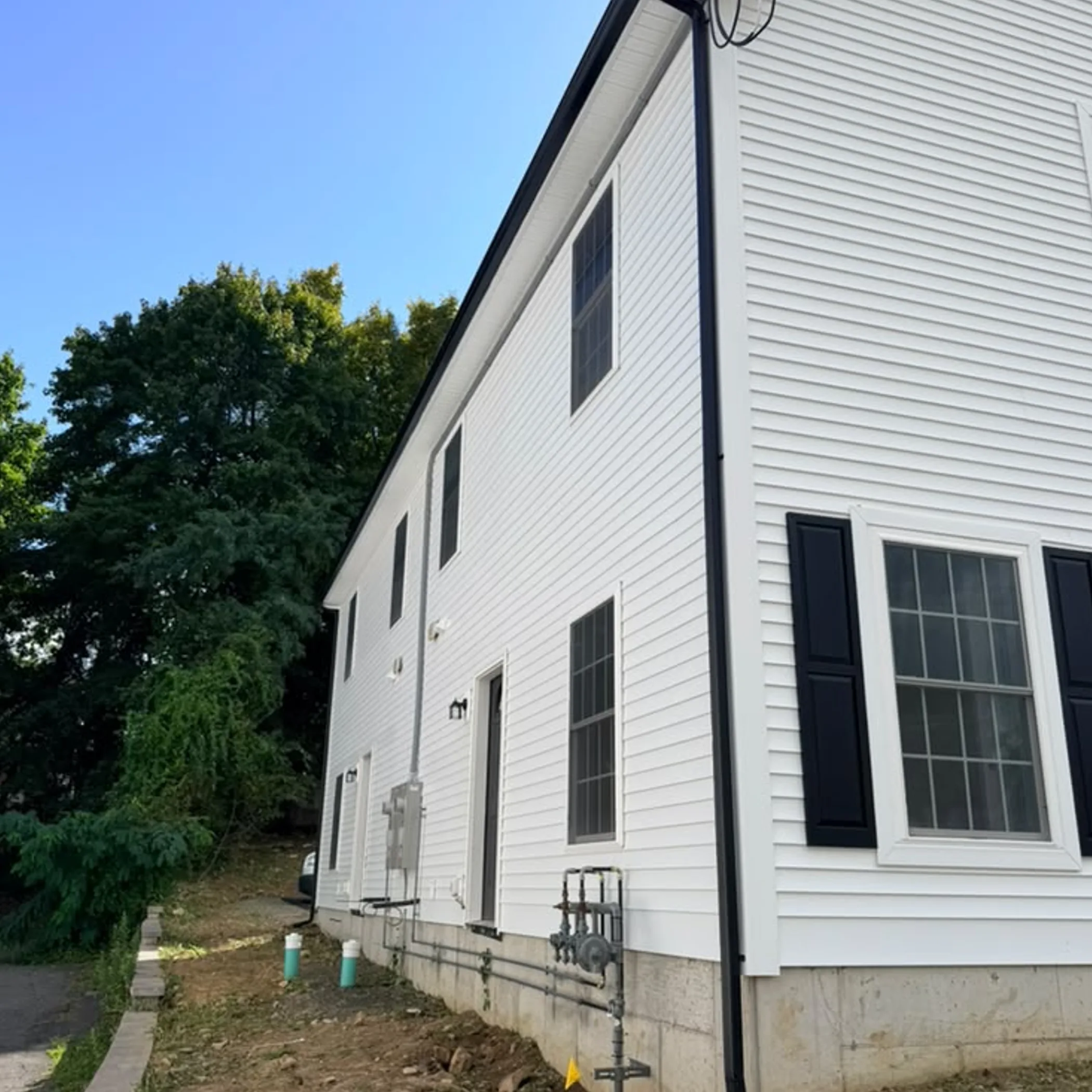 professionally installed roof gutters and downspout