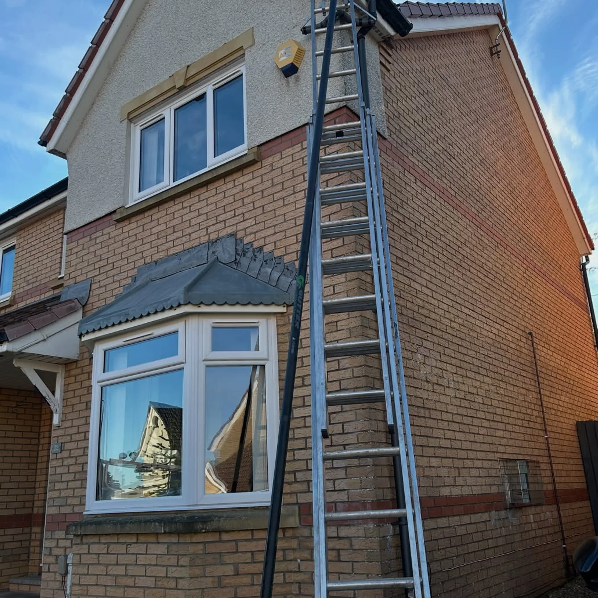 gutter cleaning on a home